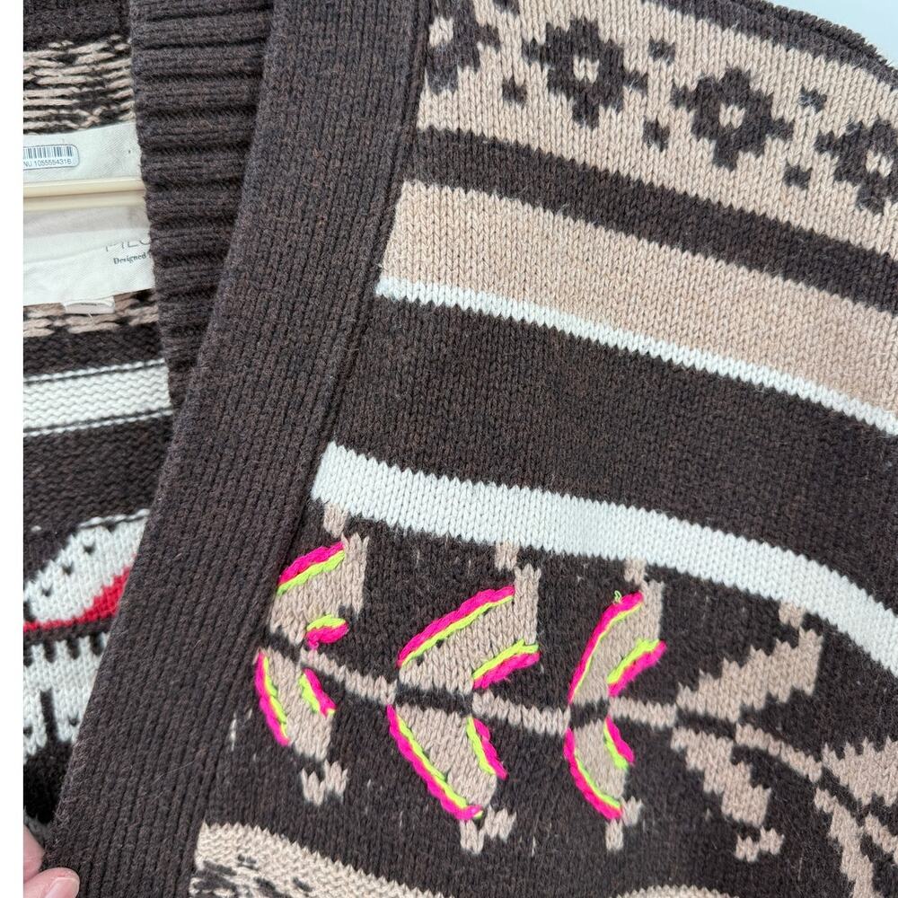 Anthropologie Pilcro Mash Up Patchwork Cardigan Sweater Oversized Chunky Small - Picture 4 of 9